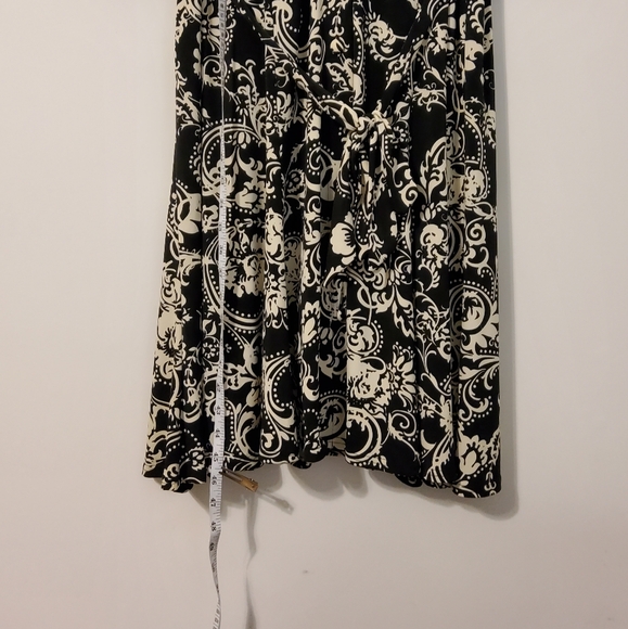 Dorby Woman Stretch Balck/Cream Boho Print Shift Dress Size 18W - Picture 3 of 9